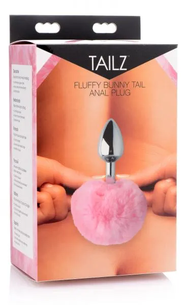 Anal Tailz Fluffy Bunny Tail Anal Metal Butt Plug Pink Anal Tailz Fluffy Bunny Tail Anal Metal Butt Plug Pink