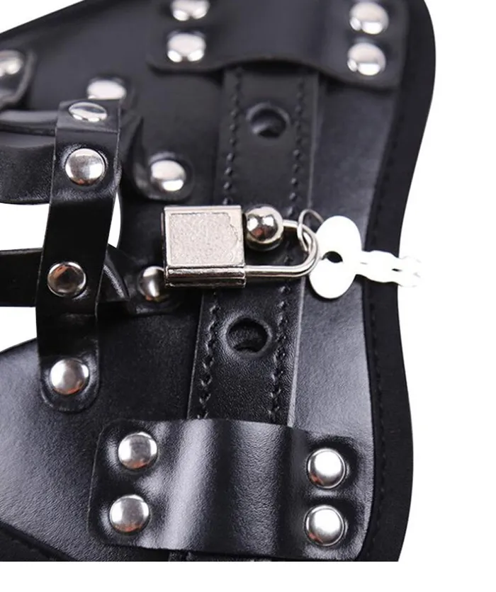 Male Sex Toys House of Dasein Chastity Toys Locking Male Leather Chastity Device Cock Cage Scrotum Ball Harness Belt