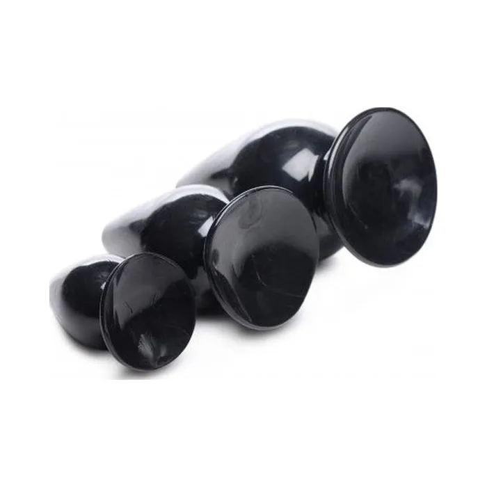 Anal Master Series Triple Cones Butt Plugs 3 Piece Set Master Series Black