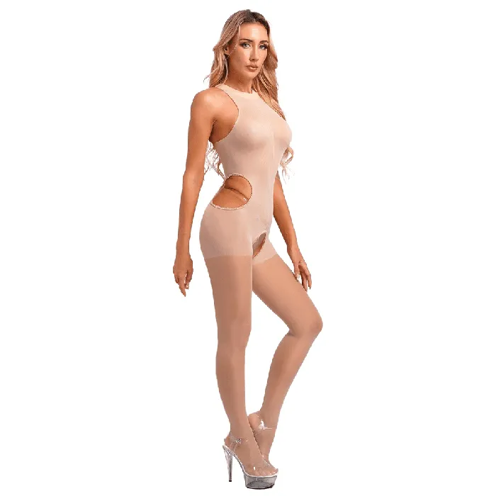 EVEs SECRETS Bodystockings Playsuits Womens Stretchy Bodystocking SeeThrough Sleeveless Bodysuit