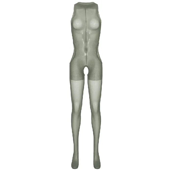 EVEs SECRETS Bodystockings Playsuits Womens Stretchy Bodystocking SeeThrough Sleeveless Bodysuit