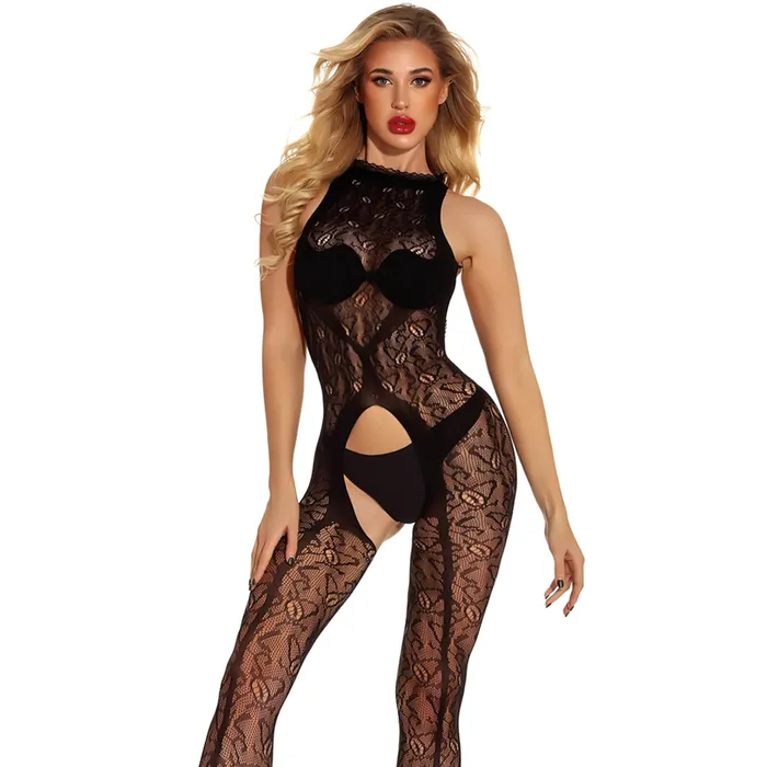 Womens Erotic Bodystockings Sexy Lace Lingerie Female Crotchless Clothing For Easy Access EVEs SECRETS Anal